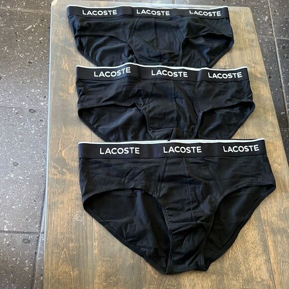 LACOSTE Men's 3pk. Regular-Fit Stretch Logo Band Briefs - Picture 5 of 14